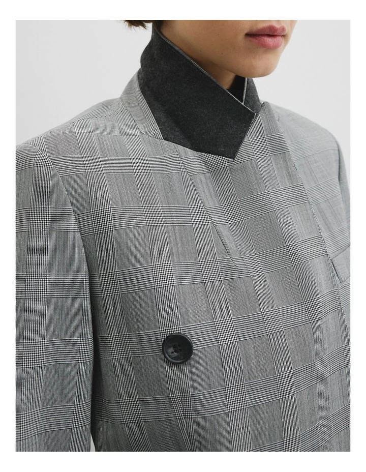 Glen Check Double Breasted Blazer in Glen Check image 3