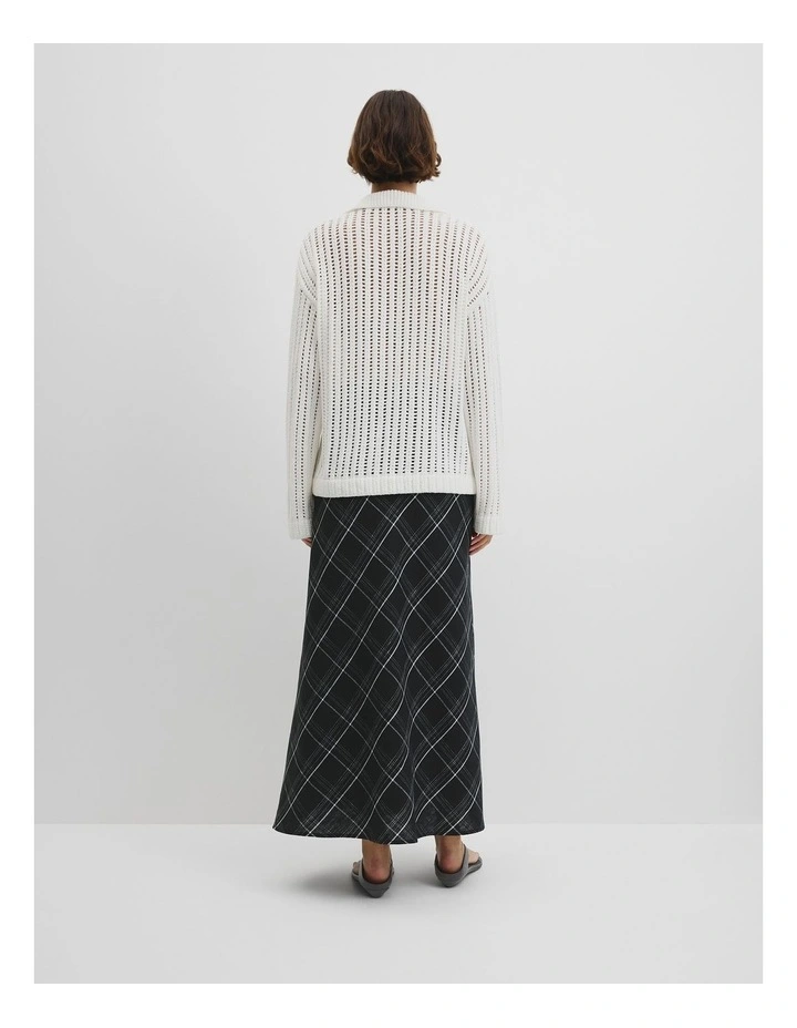 Australian Good Earth Cotton Long Sleeve Tape Knit in Antique White image 4