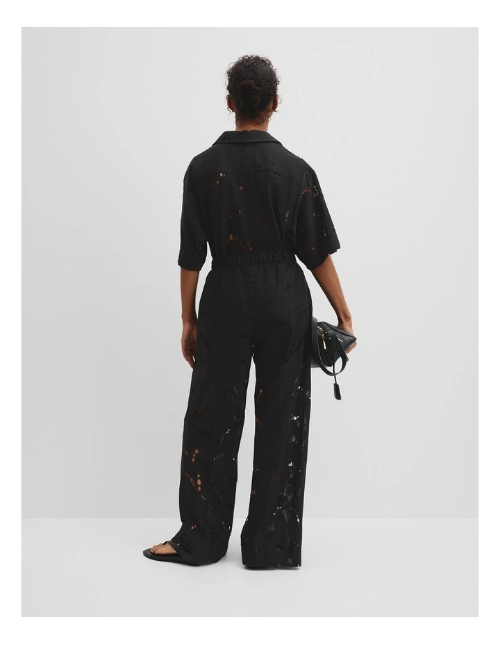 Lace Resort Pant in Black image 4