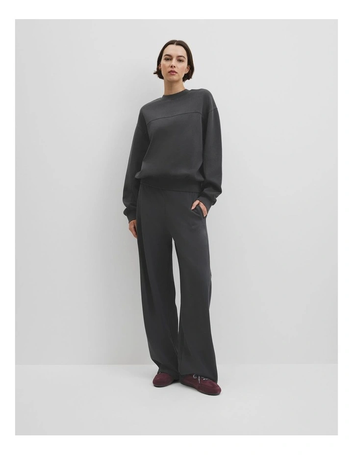 Barrel Leg Track Pant in Dark Charcoal image 1