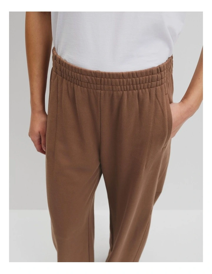 Barrel Leg Track Pant in Dark Camel image 3