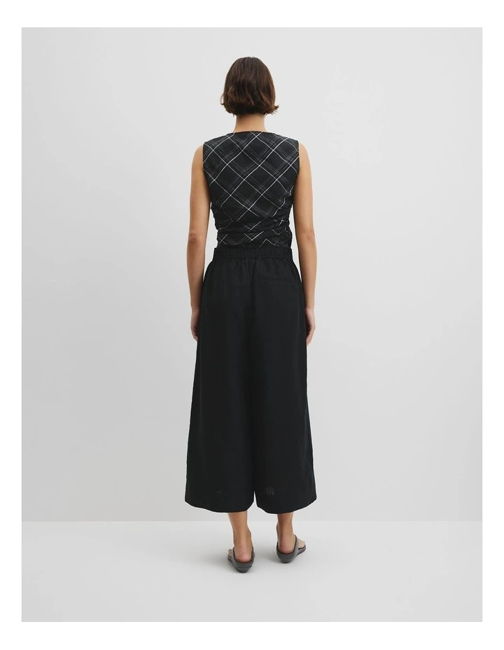 Organically Grown Linen Wide-leg Pant in Black image 4