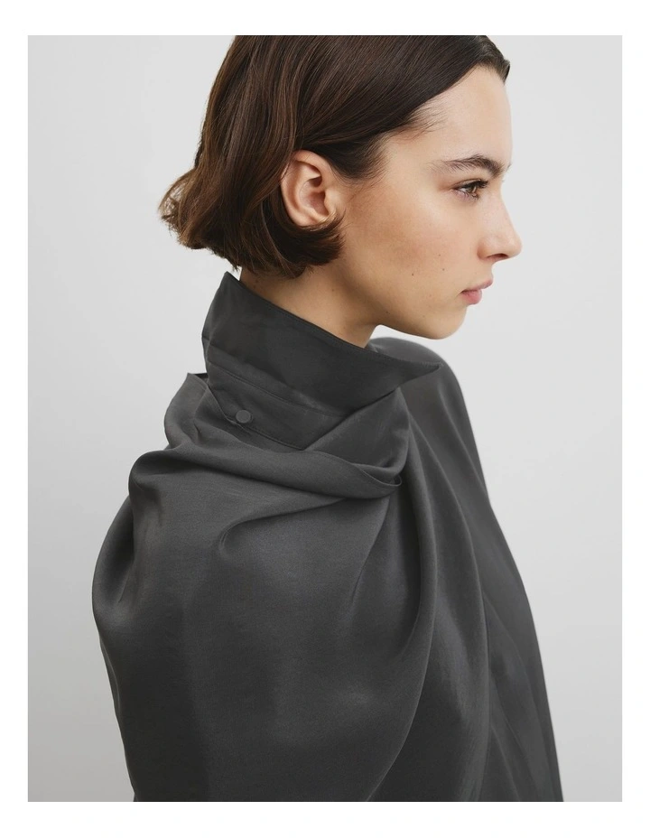 Scarf Shirt in Dark Charcoal image 4