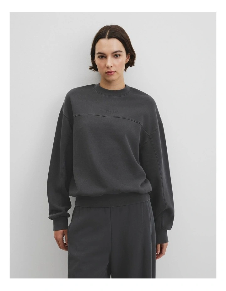 High Neck Sweat in Dark Charcoal image 1