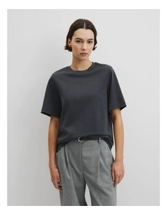 Australian Cotton Oversized Cotton T-shirt in Dark Charcoal