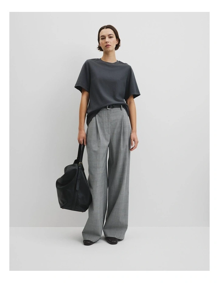Australian Cotton Oversized Cotton T-shirt in Dark Charcoal image 3