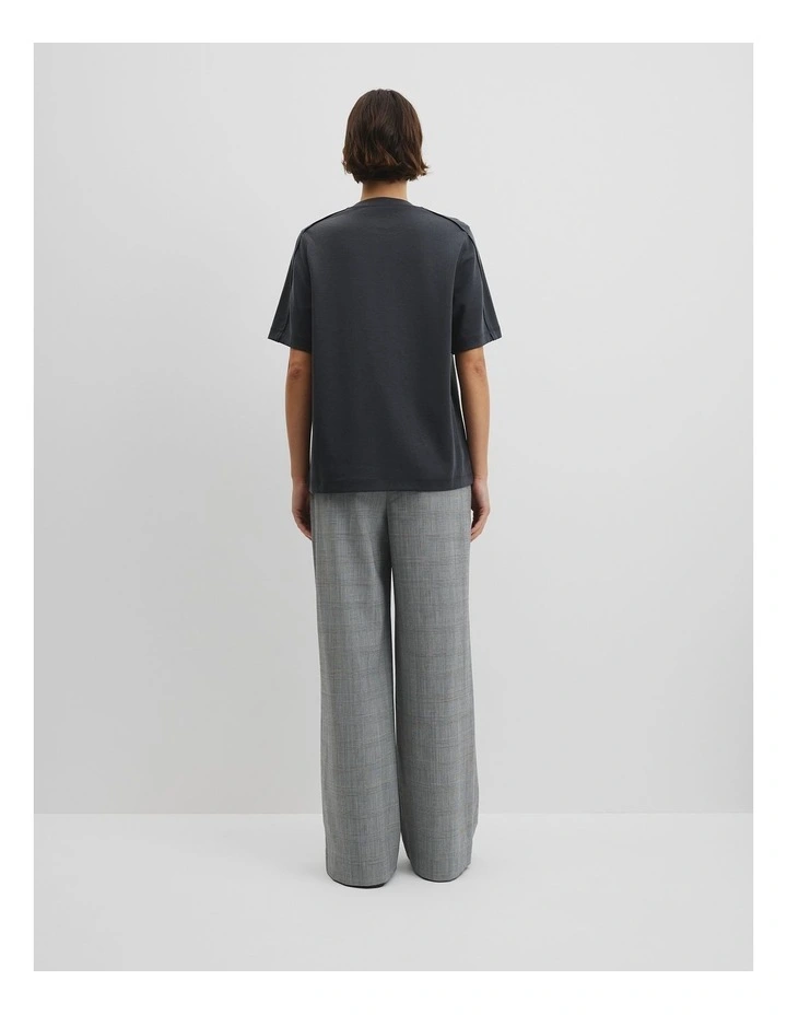 Australian Cotton Oversized Cotton T-shirt in Dark Charcoal image 4