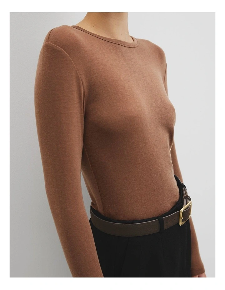 Soft Long Sleeve T-shirt in Desert Sand image 2