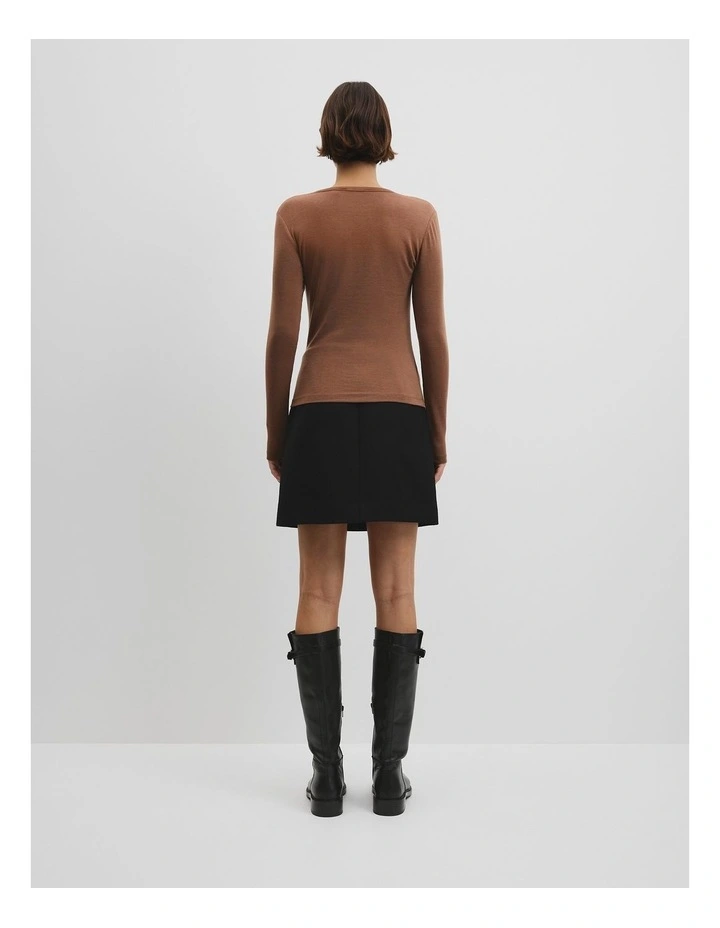 Soft Long Sleeve T-shirt in Desert Sand image 4