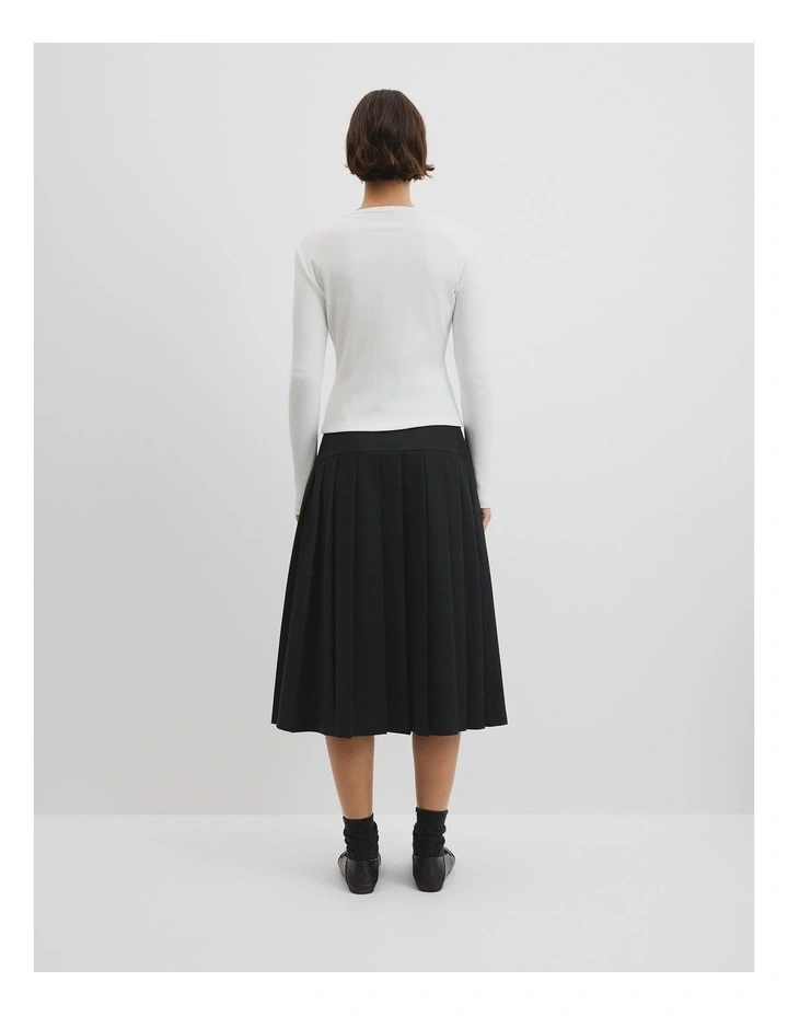Long Sleeve Button Through Top in Antique White image 4