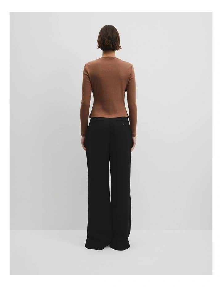 Long Sleeve Button Through Top in Desert Sand image 4