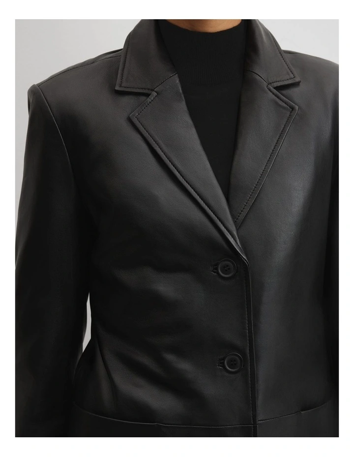 Leather Jacket in Black image 3