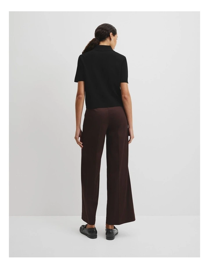 Compact Knit Polo in Black image 4