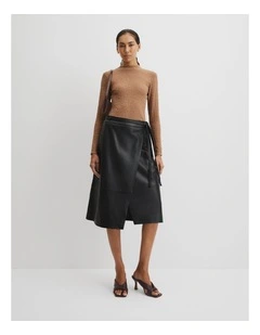 Animal Jacquard Knit Top in Cognac