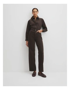 Straight Leg Jean in Cocoa Bean