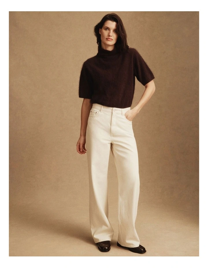 Straight Leg Jean in Ecru image 2