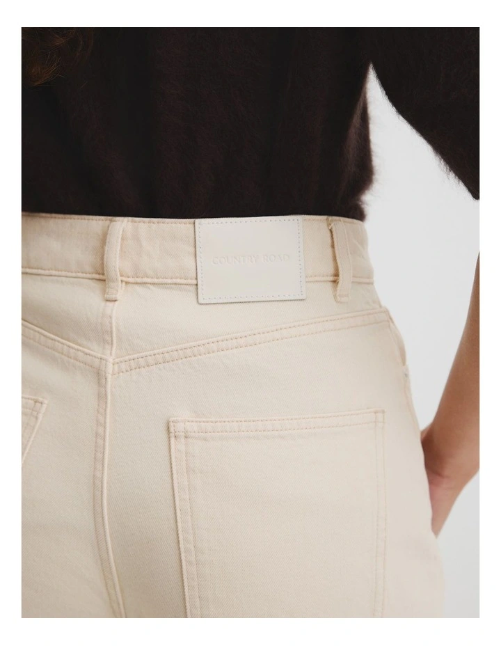 Straight Leg Jean in Ecru image 3