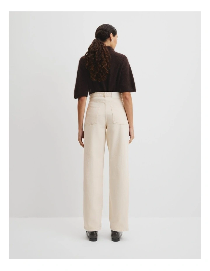 Straight Leg Jean in Ecru image 4