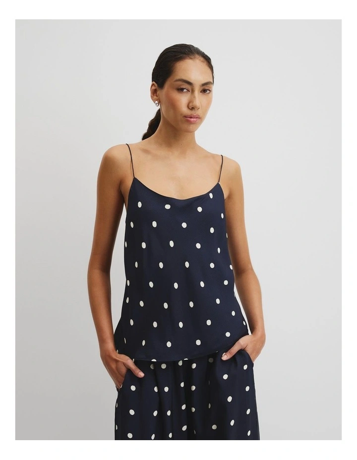 Print Spot Cami in Navy Spot image 1