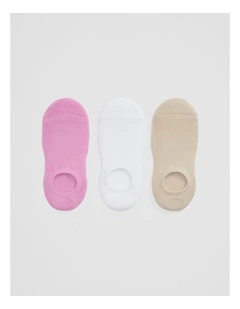 Australian Cotton Blend Cushion Sock Pack Of 3 in Orchid Pink