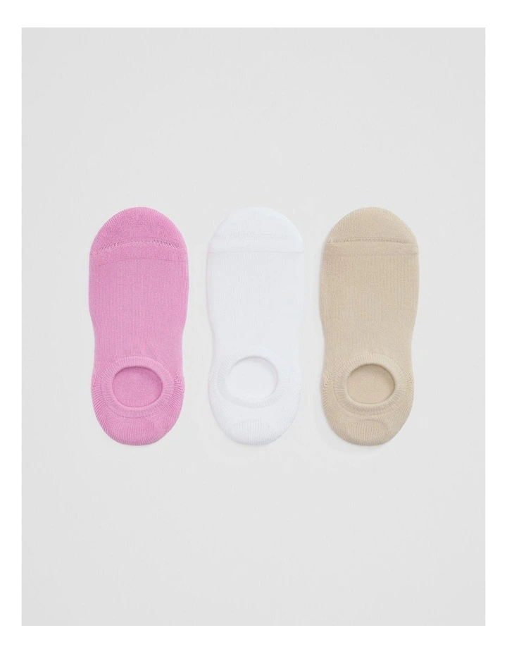 Australian Cotton Blend Cushion Sock Pack Of 3 in Orchid Pink image 1