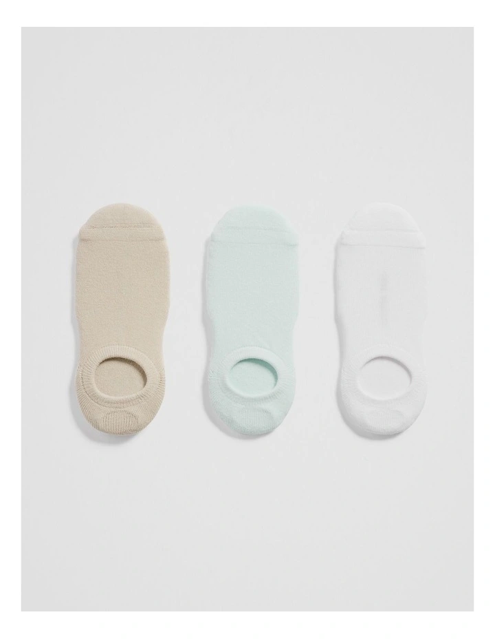 Australian Cotton Blend Cushion Sock Pack Of 3 in Light Turquoise image 1