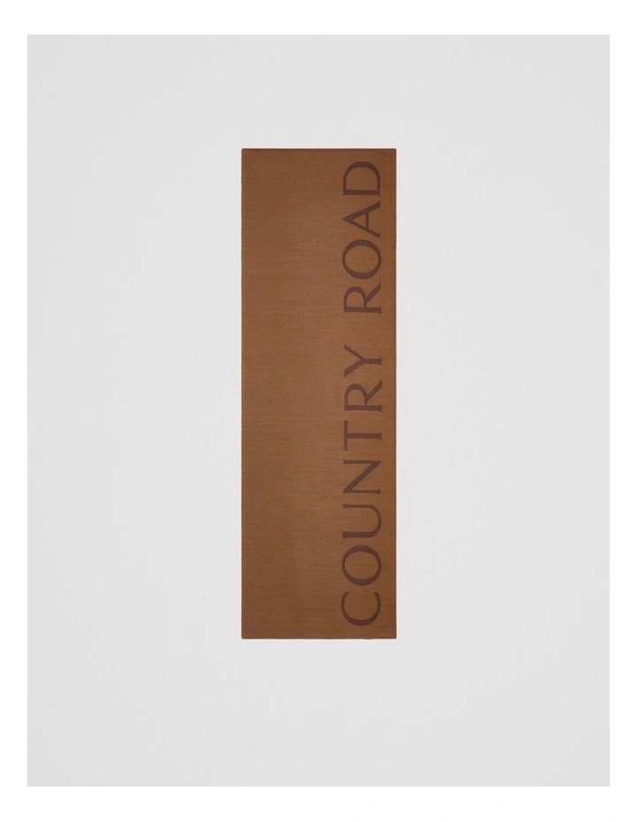 Branded Logo Scarf in Cognac image 4