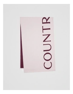 Branded Logo Scarf in Ice Pink