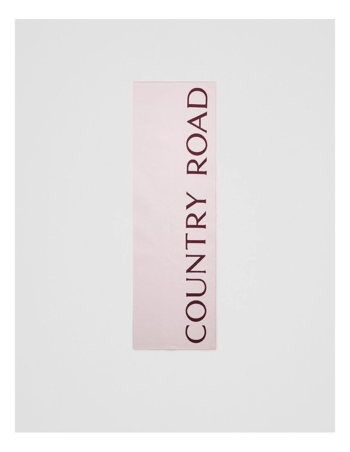 Branded Logo Scarf in Ice Pink image 4