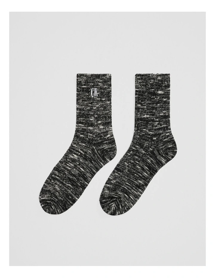 Country Road Textured Sock in Black image 1