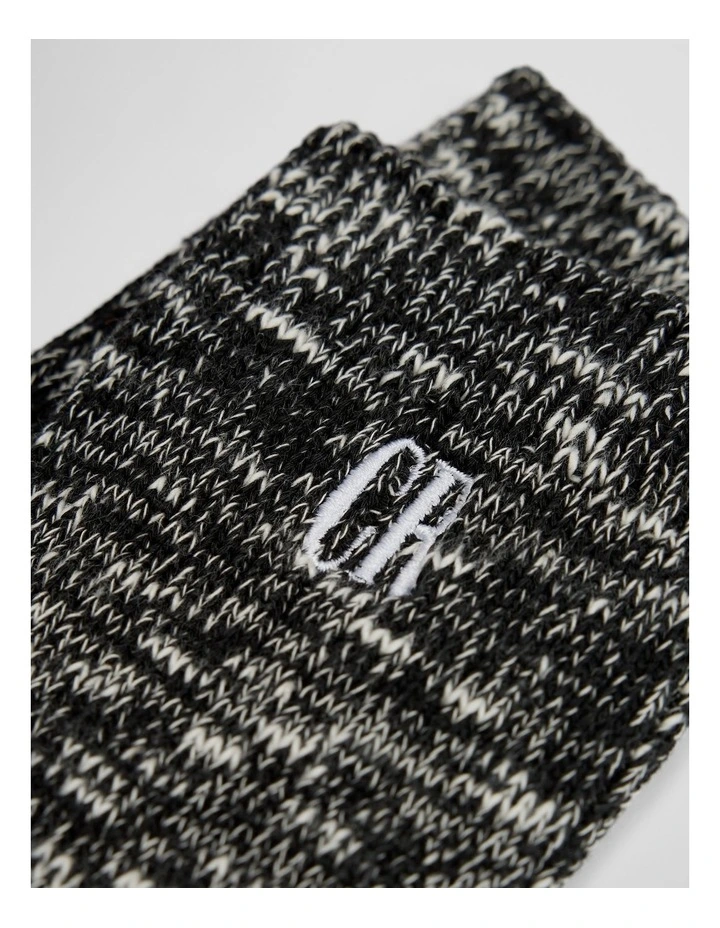 Country Road Textured Sock in Black image 2