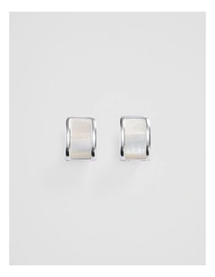 Ivy Huggie Earring in Silver