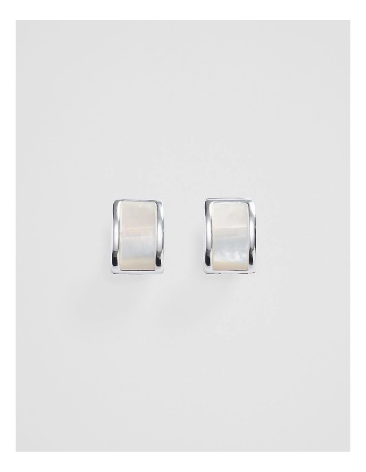 Ivy Huggie Earring in Silver image 1