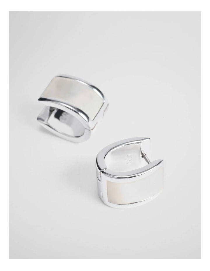 Ivy Huggie Earring in Silver image 3