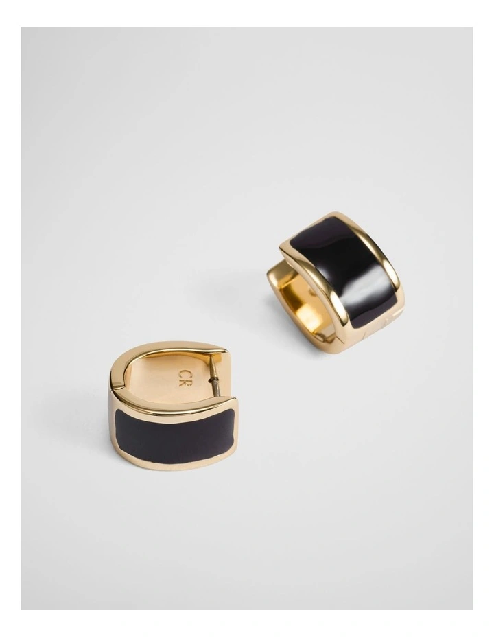 Ivy Huggie Earring in Bordeaux image 3