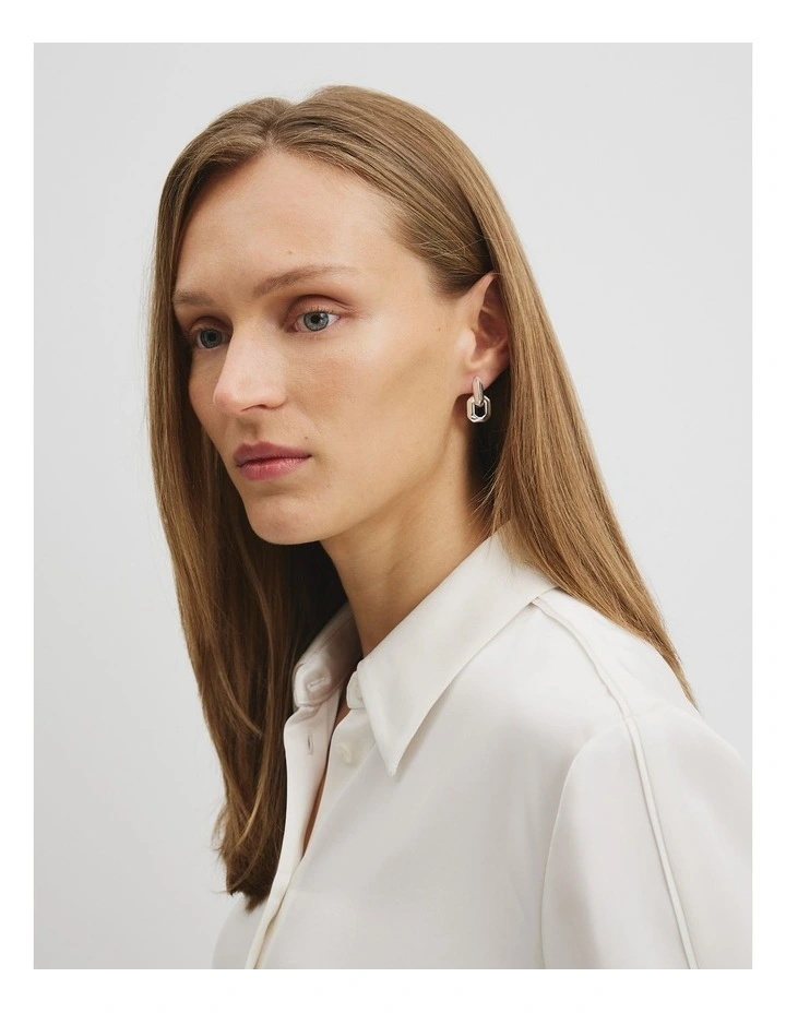 Jada Pendant Hoop in Silver image 2