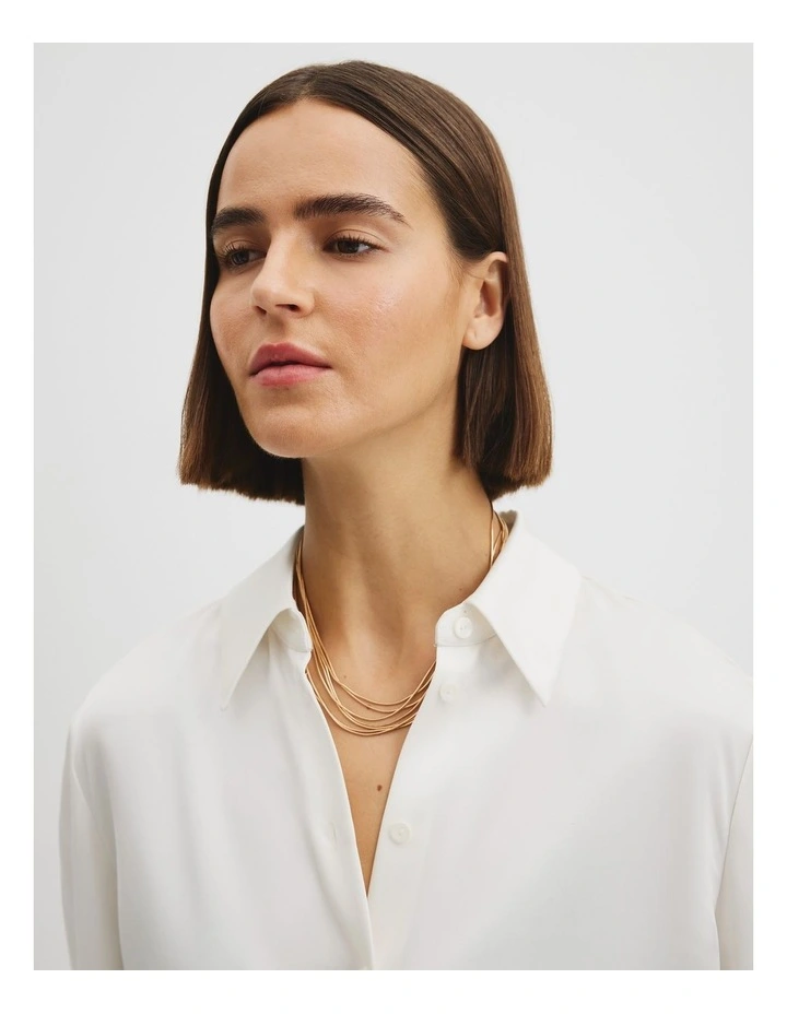 Aliya Layered Necklace in Gold image 2