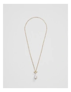 Lila Freshwater Pearl Long Necklace in Gold