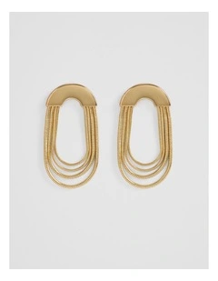 Aliya Chain Earring in Gold