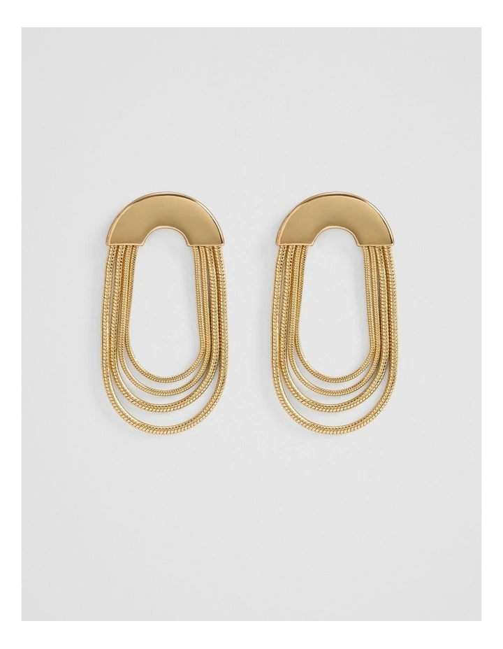 Aliya Chain Earring in Gold image 1