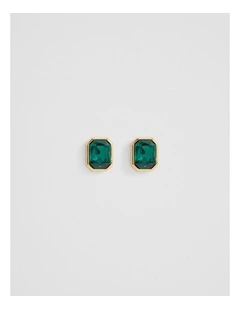 Kaila Crystal Stud in Emerald
