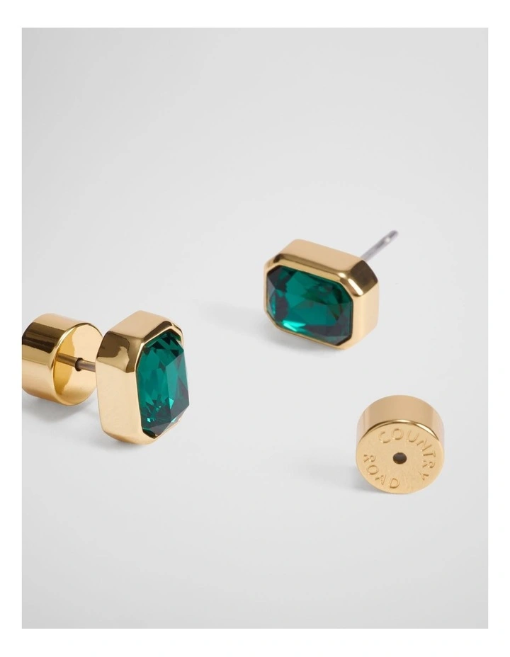 Kaila Crystal Stud in Emerald image 3