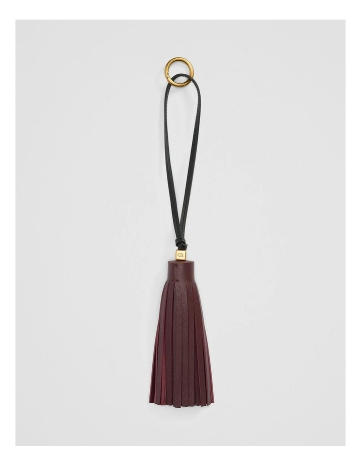 Tassel Leather Charm in Bordeaux image 1