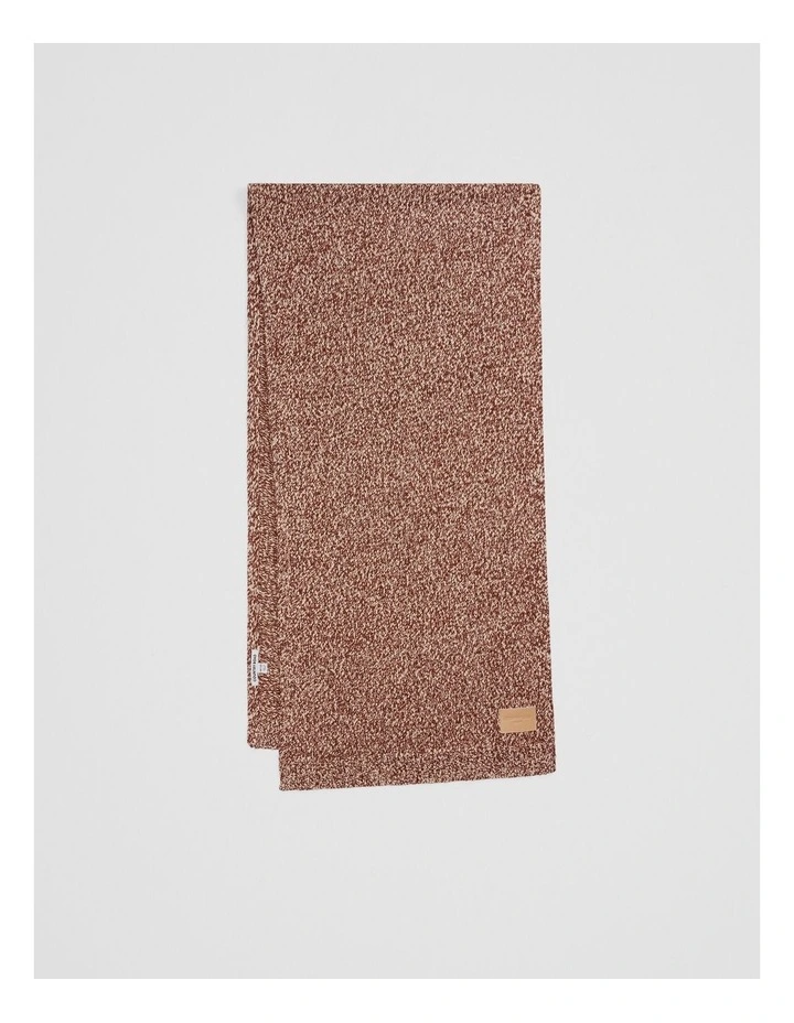 Tweed Yarn Scarf in Cognac Twist image 1