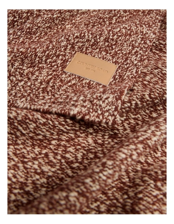 Tweed Yarn Scarf in Cognac Twist image 3