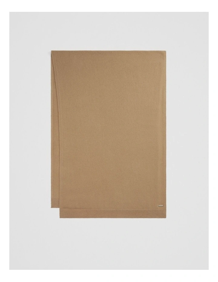 Cashmere Scarf in Camel image 1