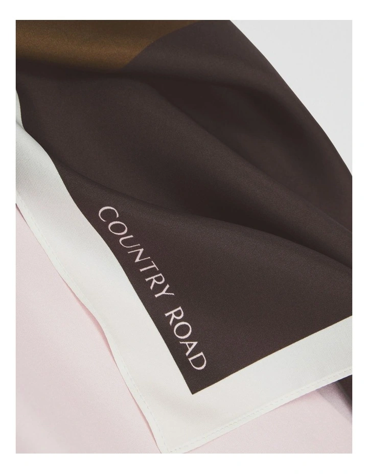 Silk Block Scarf in Mulberry image 4