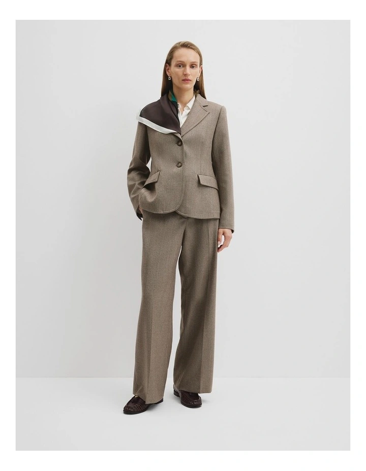 Silk Block Scarf in Emerald image 2