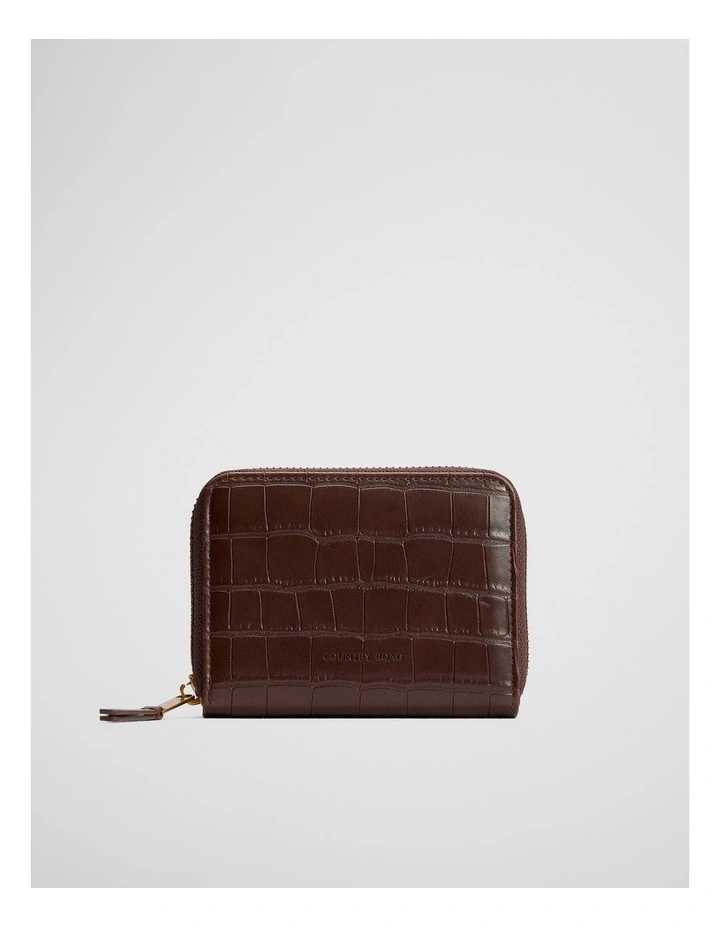 Zip Around Wallet in Chocolate image 1