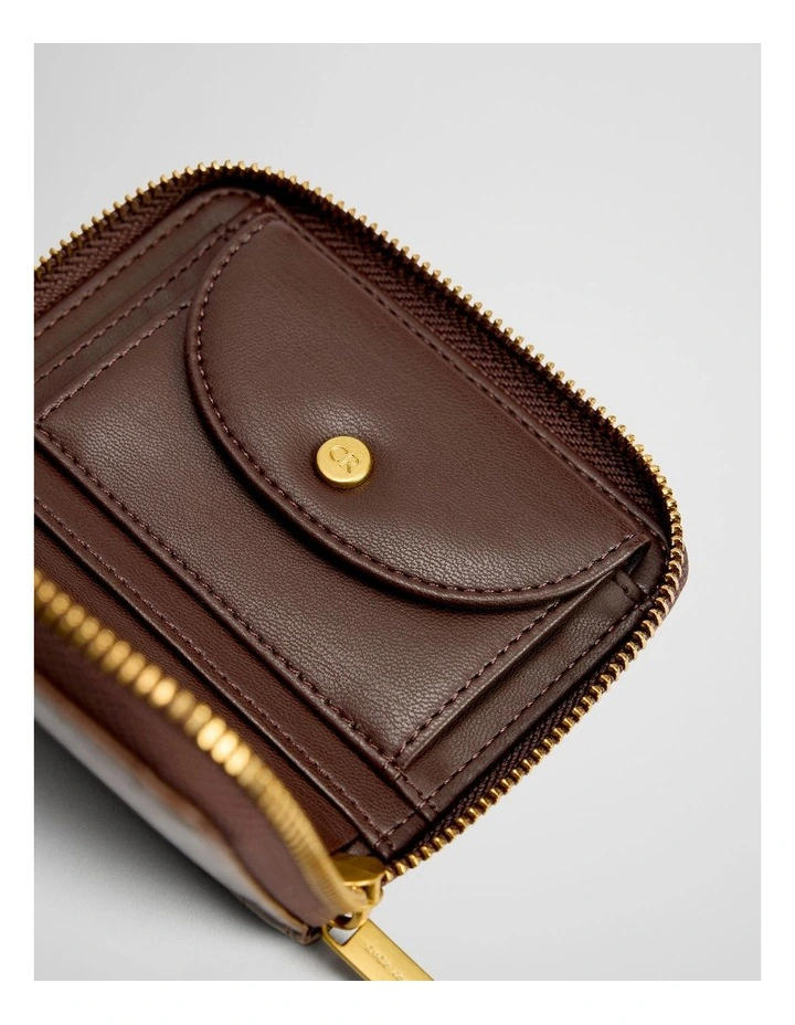 Zip Around Wallet in Chocolate image 2